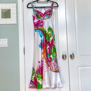 BRAND NEW, NEVER WORN multi-colored formal dress